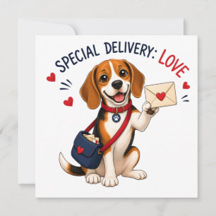 Cartão Amor Especial de Entrega Beagle