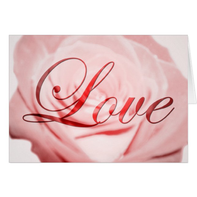 Cartão Amor: Flor Rosa: (Frente Horizontal)