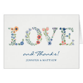 Cartão Amor Floral Obrigado Nota