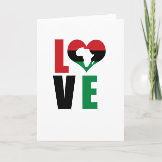 Cartão Amor História Negra Bandeira Africana Mês