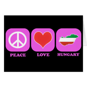 Cartão Amor Hungria da paz