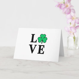 Cartão AMOR Irlanda Trevo de Shamrock Minimal Versátil