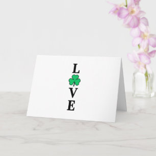 Cartão AMOR Irlanda Trevo Shamrock Minimal Todos os Propó