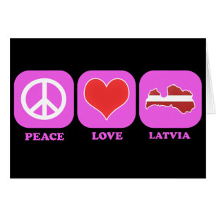 Cartão Amor Latvia da paz