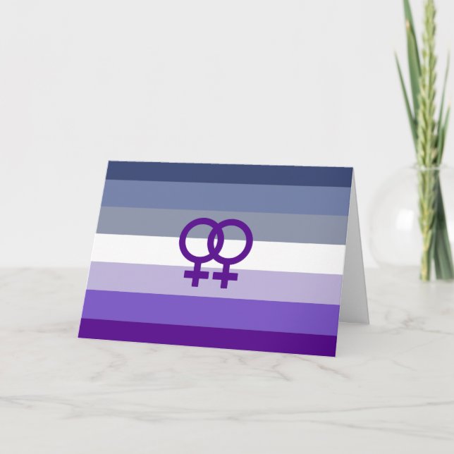 Cartão Amor Lésbico Butch Orgulho WLW (Frente)
