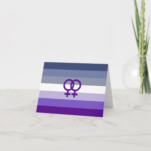 Cartão Amor Lésbico Butch Orgulho WLW (Frente)