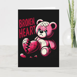 Cartão Amor Louco Dor Coração Quebrado Dor Urso Dia dos N