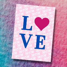 Cartão AMOR mãe moderna elegante nós amamos você mãe