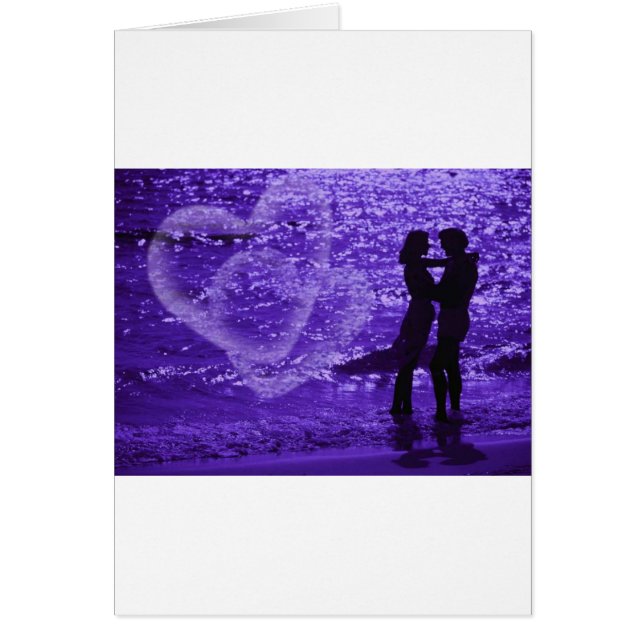 Cartão Amor na praia (Frente)