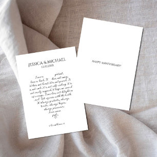 Cartão Amor Nunca Falha 1 Aniversário de Escritura Corint