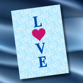 Cartão Amor Papai Amor Pai nós Amamos você Papai personal