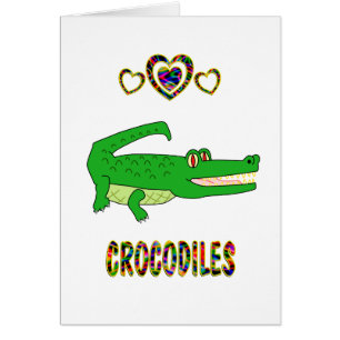 Cartão Amor para crocodilos
