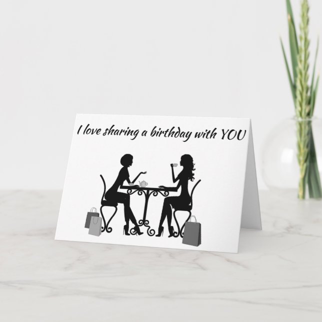 CARTÃO "AMOR" ** PARTILHANDO UM ANIVERSÁRIO COM VOCÊ** E  (Frente)