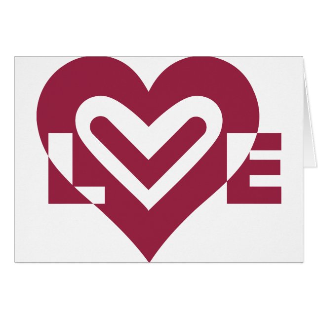 Cartão Amor por Roxo de Vinho (Frente Horizontal)