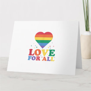 Cartão Amor por Todos os LGBTQ Rainbow Priorde Gay LGBT