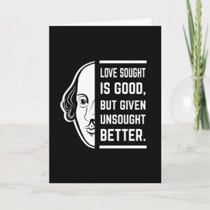 Cartão Amor Procurado É Uma Boa Citação Shakespeare