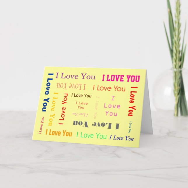 Cartão Amor que Customizável-Eu você carda (Frente)