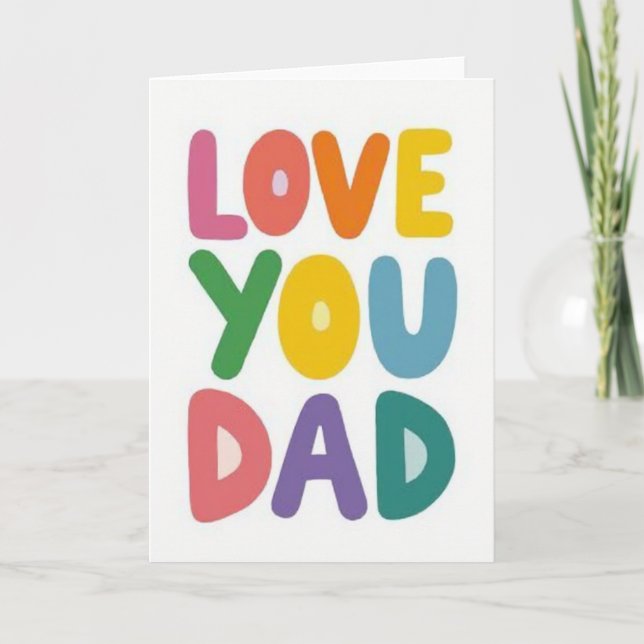 Cartão Amor Radiante Para Você Papai (Frente)
