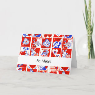 Cartão Amor Retro do Dia dos Namorados Abraços Fofos Padr