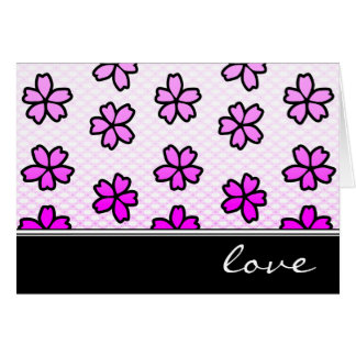 Cartão Amor: retrofloral: