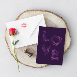 Cartão Amor roxo.