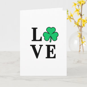 Cartão AMOR, Rua de Shamrock Clover Patrick Todos vazio P