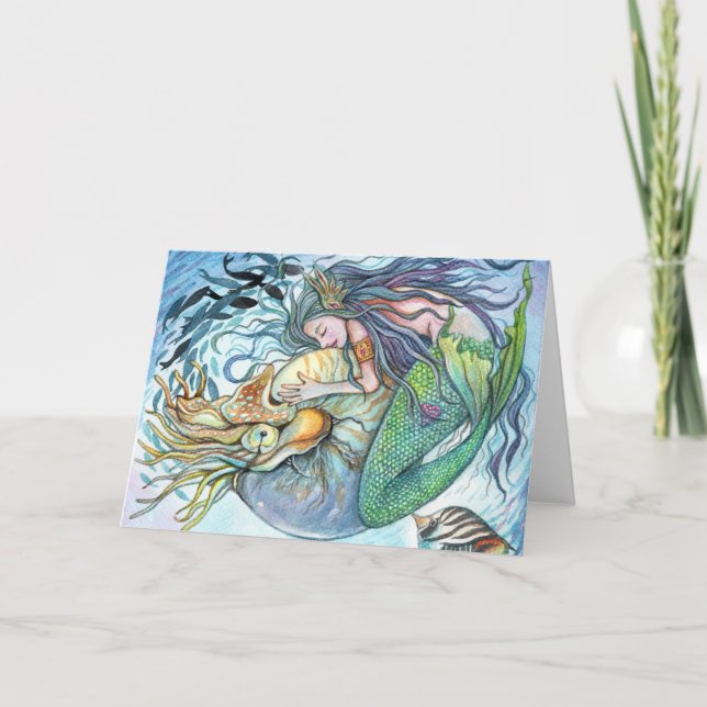Cartão Amor subaquático (Frente)