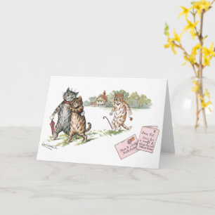 Cartão Amor Verdadeiro por Louis Wain Blank