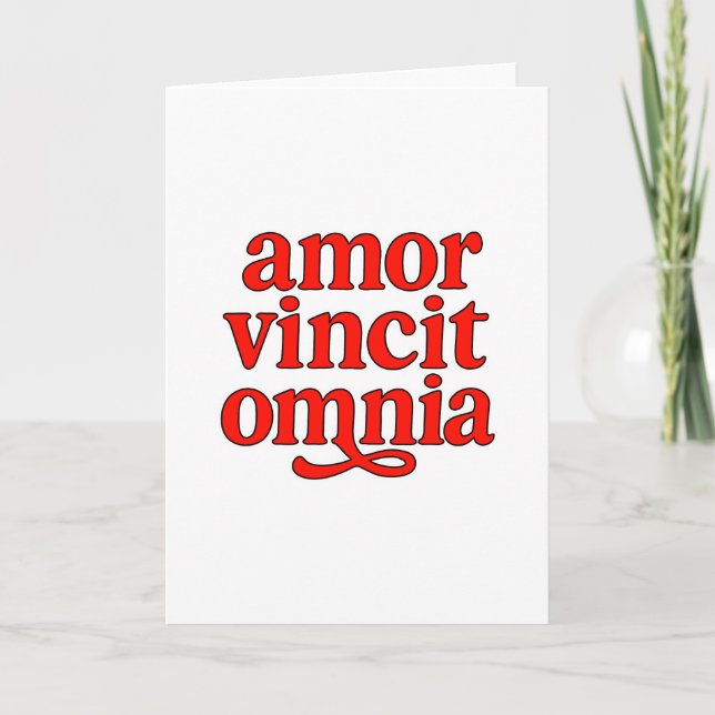Cartão Amor vincit omnia (Frente)