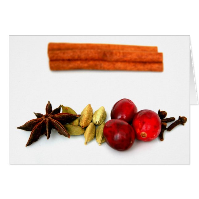 Cartão Amoras e Especiarias Quentes (Frente horizontal)