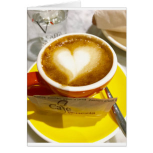 Cartão Amoreccino mim café do italiano do coração