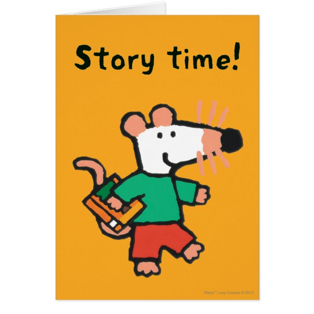 Cartão Amores adoráveis de Maisy a ler (Frente)