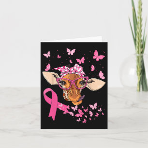 Cartão &amp; Consciência do Cancer de Fita Rosa Bandana