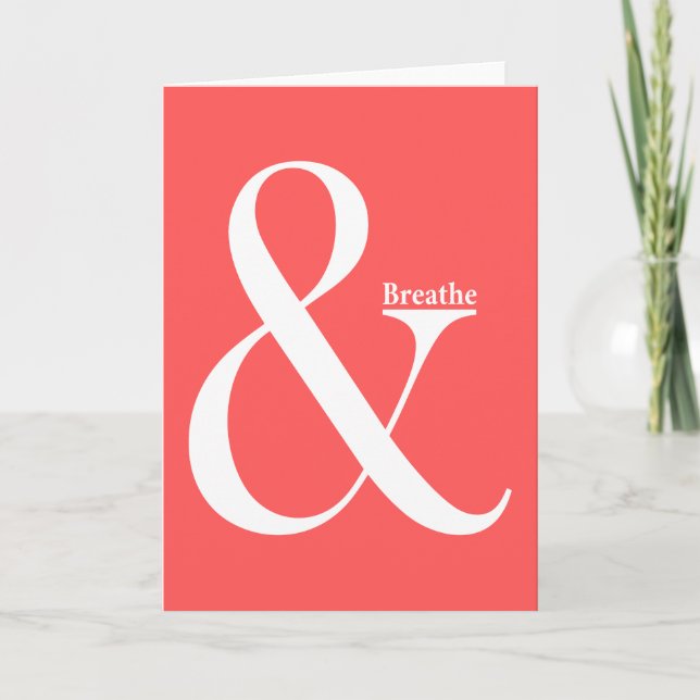 Cartão Ampersand E Breathe (Frente)