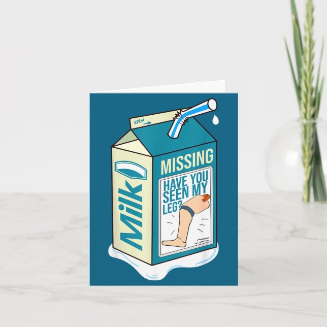 Cartão Amputee Funny Shirt Humor Quote Prosthetic Joke  (Frente)