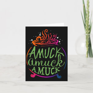 Cartão Amuck Amuck Amuck Divertido Bruxa de Halloween Pre