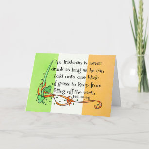 Cartão An Irish Man is Never Drunk Greeting Card