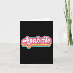 Cartão Anabelle Primeiro Nome Menina Vintage 70s 80s Pers