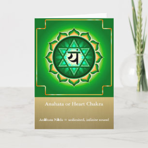 Cartão Anahata or Heart Chakra Greeting Card