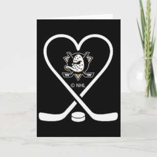 Cartão Anaheim Ducks Valentine Sticks Preto Nhl Licenciad