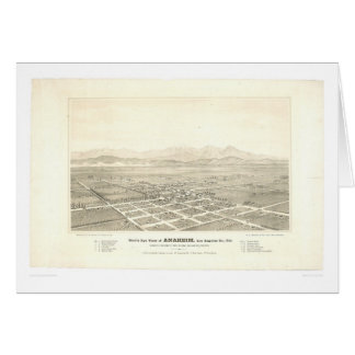Cartão Anaheim, mapa panorâmico do CA (0025A) - não