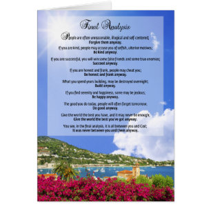 Cartão Análise final: "Faça assim mesmo"