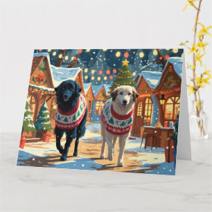 Cartão Anatólia Shepherd Cães Feriado de Natal