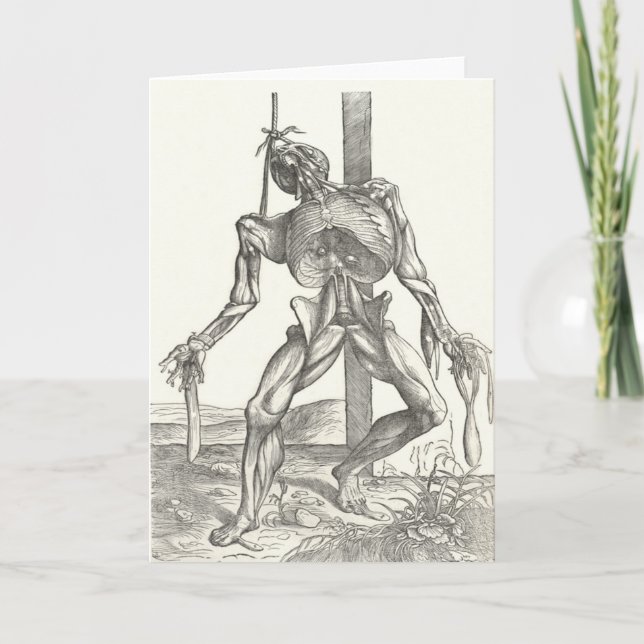 Cartão Anatomia de esqueleto do cadáver do cadáver médica (Frente)