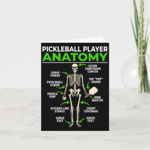 Cartão anatomia de jogador de pickleball engraçado dink b