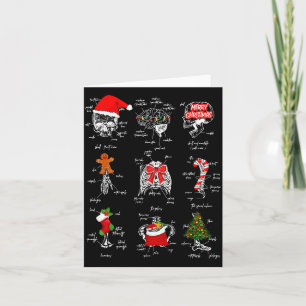 Cartão Anatomia do Esqueleto Humano Natal Estudante de Me
