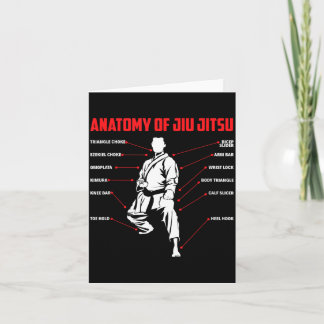 Cartão Anatomia do Triângulo de Jiu Jitsu Choke Barra de 