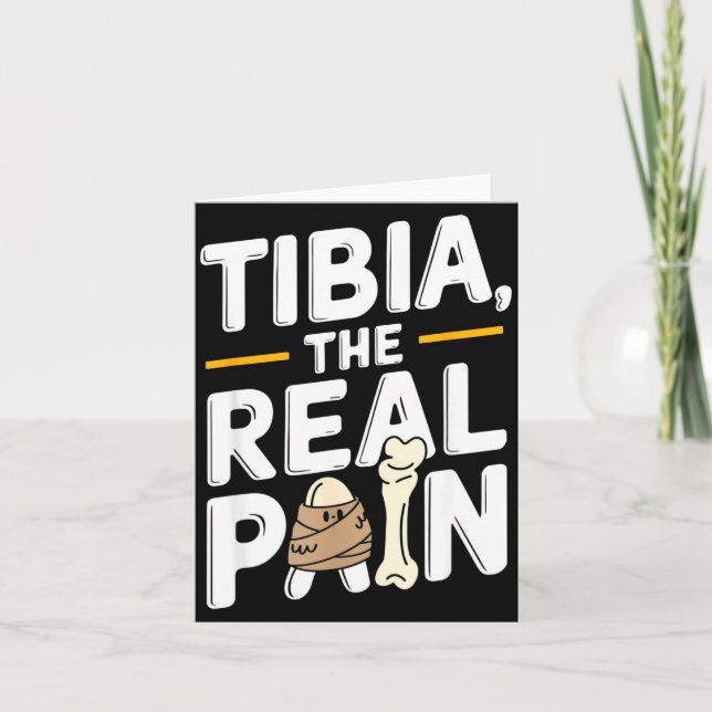 Cartão Anatomia Engraçada Indo Tibia Okay Perna Quebrada  (Frente)