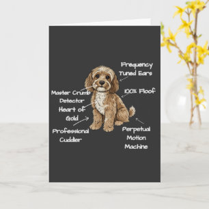 Cartão Anatomia Fofa Personalizada de um Amante de Cães C