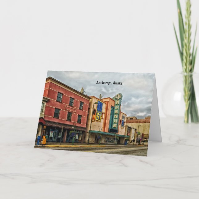 Cartão Anchorage Cityscape (Frente)